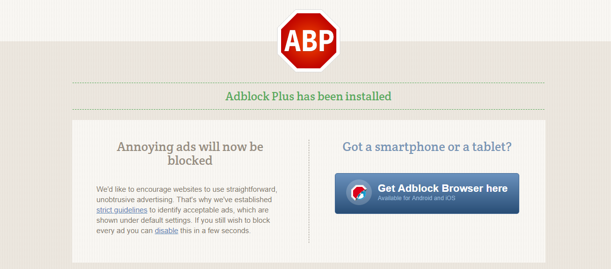 تثبيت وتحميل برنامج Adblock Plus للكمبيوتر