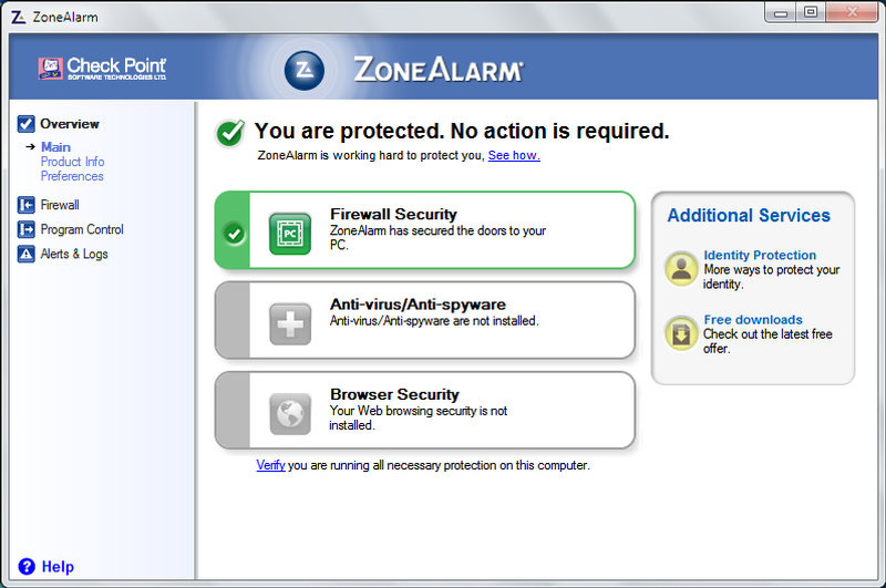 سرعة برنامج زون ألارم ZoneAlarm في فحص الكمبيوتر