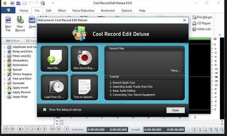 صورة من اعدادات برنامج Cool Record Edit Deluxe