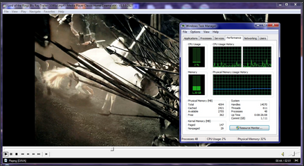 صورة من اعدادات برنامج MPC-HC