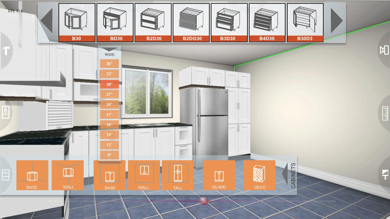 الرسومات الواقعية في برنامج kitchen maker للكمبيوتر